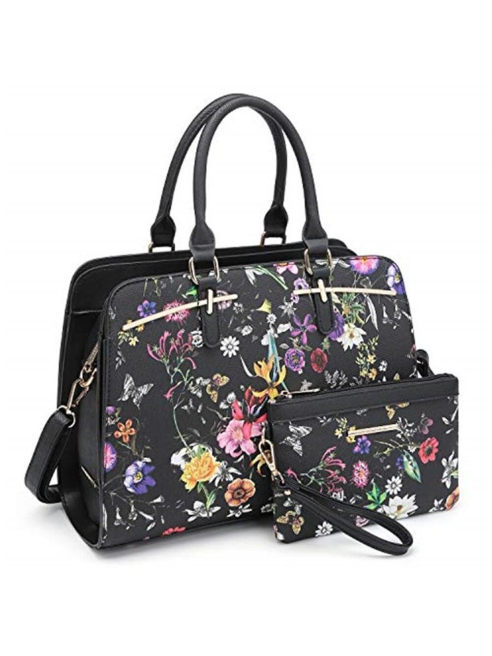 Womens Vegan Leather Satchel Tote Bag Crossbody Purse Shoulder Handbag Zipper